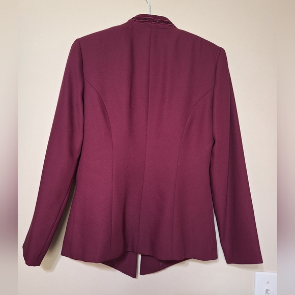 Vintage 90s Alfred Sung sleeveless maxi slit dress with beaded jacket 5/6 - Picture 15 of 16